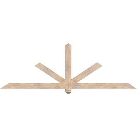 Ekena Millwork Kennewick Smooth Timber Gable Bracket, Douglas Fir, 84"W x 28"H x 3 1/2"D x 3 1/2"F, 8/12 Pitch GBW084X28X0404KEN00SDF